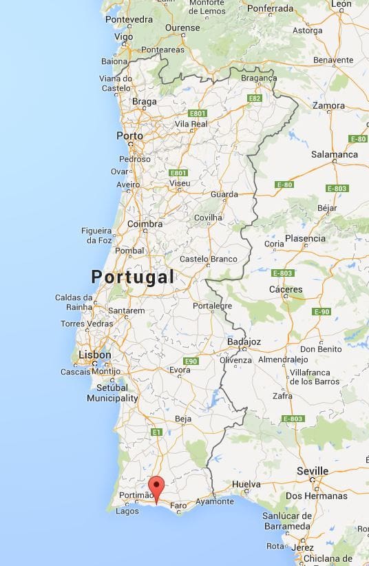 Map Portugal algarve region - Map of algarve region of Portugal