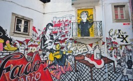 Fado mural in Lisbon by Arseniy Krasnevsky