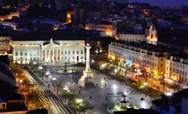 Lisbon tours - Rossio area at night - Portugal