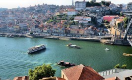 Douro river in portugal in Porto's city