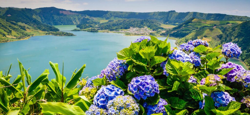 Image of Sete Cidades lake in the island of Sao Miguel, Azores archipelago.