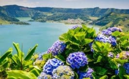 Sete Cidades lake in the island of Sao Miguel, Azores archipelago.