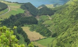 Sete Cidades lake with adjoining terrain - Sao Miguel Azores Portugal