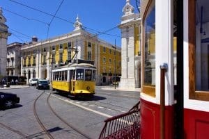 pousada de lisboa lisbon portugal street car trolley