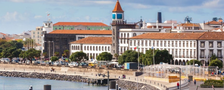Panoramic view of Ponta Delgada, Azores