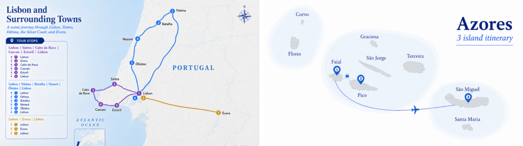 Azores 3 island, Lisbon and surrounding towns package tour